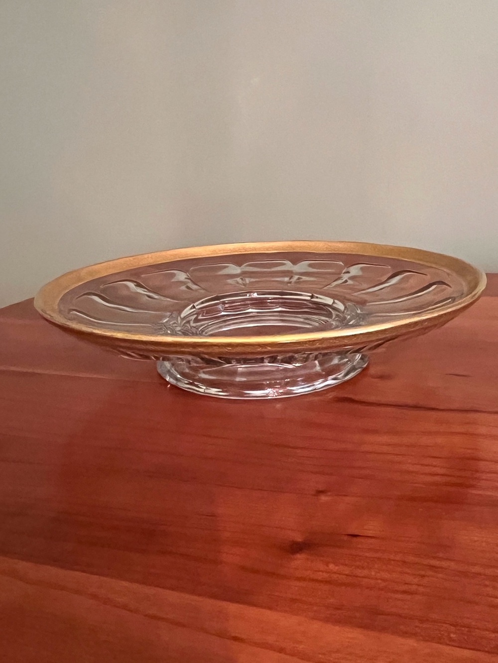 Heisey Gold Rimmed 10 inch Pedestal Dish